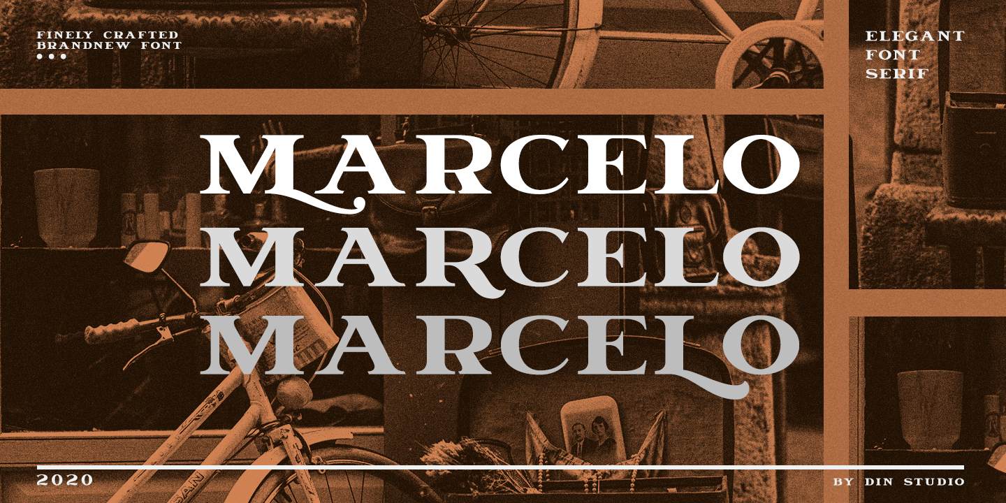 Beispiel einer Marcelo Regular-Schriftart